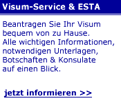Visum und ESTA Service
